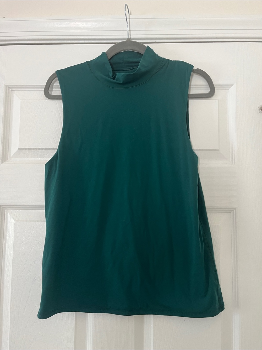 White House Black Market FORME Teal Mock Neck Sleeveless Tank
